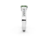 White gold Fancy Green Radiant Cut Cut Channel Set Solitaire Ring with Four-Prong Setting_14