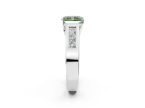 White gold Fancy Green Radiant Cut Cut Channel Set Solitaire Ring with Four-Prong Setting_14