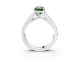 White gold Fancy Green Radiant Cut Cut Channel Set Solitaire Ring with Four-Prong Setting_15