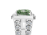 White gold Fancy Green Radiant Cut Cut Halo Split Shank Prong Set Ring_5