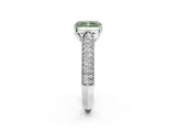 White gold Fancy Green Radiant Cut Cut Pave Split Shank Engagement Ring with Four-Prong Setting_14