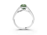 White gold Fancy Green Radiant Cut Cut Pave Split Shank Engagement Ring with Four-Prong Setting_15
