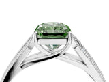 White gold Fancy Green Radiant Cut Cut Pave Split Shank Engagement Ring with Four-Prong Setting_16