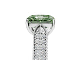 White gold Fancy Green Radiant Cut Cut Pave Split Shank Engagement Ring with Four-Prong Setting_17