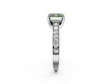 White gold Fancy Green Radiant  Cut Diamond Pave Band with Four-Prong Setting_39