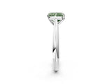 White gold Fancy Green Radiant Cut Diamond Solitaire Engagement Ring with Cathedral Setting and Four-Prong Mount_28
