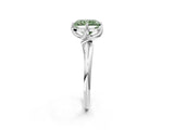 White gold Fancy Green Radiant Cut Diamond Solitaire Engagement Ring with Four-Prong Setting and Classic Band_22