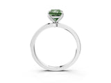 White gold Fancy Green Radiant Cut Diamond Solitaire Ring with Thin Band and Prong Setting_40