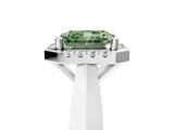 White gold Fancy Green Radiant  Cut Halo Solitaire Engagement Ring with Square Band and Four-Prong Setting_17