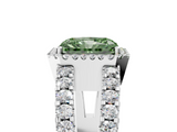 White gold Fancy Green Radiant  Cut Halo Split Shank Diamond Ring with Four-Prong Setting_50