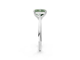 White gold Fancy Green Radiant Cut Solitaire Diamond Ring with Six-Prong Setting and Classic Band_14