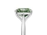 White gold Fancy Green Radiant Cut Solitaire Diamond Ring with Six-Prong Setting and Classic Band_19