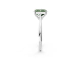 White gold Fancy Green Radiant Cut Solitaire Diamond Ring with Six-Prong Setting and Classic Band_26