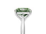 White gold Fancy Green Radiant Cut Solitaire Diamond Ring with Six-Prong Setting and Classic Band_29