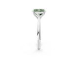 White gold Fancy Green Radiant Cut Solitaire Diamond Ring with Six-Prong Setting and Classic Band_38