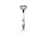 White gold Fancy Green Radiant  Cut Solitaire Engagement Ring with Four-Prong Setting and Classic Band_22