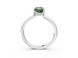 White gold Fancy Green Radiant  Cut Solitaire Engagement Ring with Four-Prong Setting on a Classic Band_23