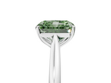 White gold Fancy Green Radiant  Cut Solitaire Ring with Cathedral Band and Four-Prong Setting_48
