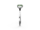 White gold Fancy Green Radiant  Cut Solitaire Ring with Thin Band and Four-Prong Setting_18