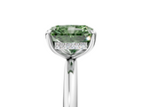 White gold Fancy Green Radiant  Cut Solitaire Ring with Thin Band and Four-Prong Setting_21