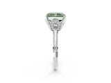 White gold Fancy Green Radiant Cut Solitaire Split Shank Pave Diamond Engagement Ring with Four-Prong Setting_36