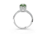 White gold Fancy Green Radiant Cut Solitaire Split Shank Pave Diamond Engagement Ring with Four-Prong Setting_37