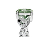 White gold Fancy Green Radiant Cut Solitaire Twist Pave Diamond Engagement Ring with Prong Setting_17
