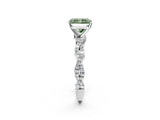 White gold Fancy Green Radiant Cut Solitaire Twisted Pave Band with Four-Prong Setting_17