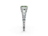 White gold Fancy Green Radiant  Cut Split Shank Pave Diamond Engagement Ring with Four-Prong Setting_26