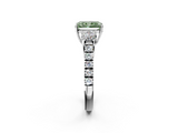 White gold Fancy Green Radiant  Cut Three-Stone Diamond Pave Band with Prong Setting_39
