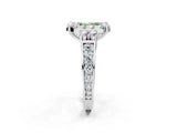 White gold Fancy Green Radiant  Halo Diamond Engagement Ring with Split Shank and Four-Prong Setting_57