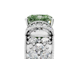 White gold Fancy Green Radiant  Halo Pave Diamond Engagement Ring with Milgrain Detailing_52