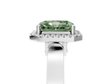 White gold Fancy Green Radiant  Halo Pave Split Shank Prong Setting Ring_31