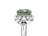 White gold Fancy Green Radiant  Halo Split Shank Pave Diamond Ring with Petal Prong Setting_37