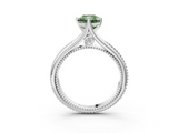White gold Fancy Green Radiant  Solitaire Beaded Band Six-Prong Setting_3