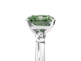 White gold Fancy Green Radiant  Solitaire Beaded Band with Four-Prong Setting_30