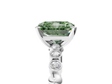 White gold Fancy Green Radiant  Solitaire Bezel Accent Diamond Engagement Ring with Beaded Band and Four-Prong Setting_43