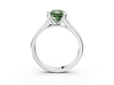 White gold Fancy Green Radiant  Solitaire Bezel-Set Diamond Ring with Channel-Set Band_39