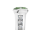 White gold Fancy Green Radiant  Solitaire Bezel-Set Diamond Ring with Channel-Set Band_42