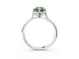 White gold Fancy Green Radiant  Solitaire Cathedral Diamond Ring with Six-Prong Setting_20