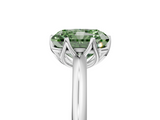 White gold Fancy Green Radiant  Solitaire Cathedral Diamond Ring with Six-Prong Setting_22