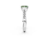 White gold Fancy Green Radiant  Solitaire Channel-Set Diamond Engagement Ring with Four-Prong Setting_58