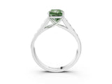 White gold Fancy Green Radiant  Solitaire Channel-Set Diamond Engagement Ring with Four-Prong Setting_59