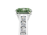 White gold Fancy Green Radiant  Solitaire Channel-Set Diamond Engagement Ring with Four-Prong Setting_61
