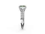 White gold Fancy Green Radiant  Solitaire Chevron Pave Diamond Engagement Ring with Six-Prong Setting_5
