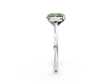 White gold Fancy Green Radiant  Solitaire Diamond Engagement Ring with Four-Prong Setting on a Classic Band_5