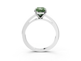 White gold Fancy Green Radiant  Solitaire Diamond Engagement Ring with Four-Prong Setting on a Classic Band_6