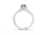 White gold Fancy Green Radiant  Solitaire Diamond Engagement Ring with Pave Band and Six-Prong Setting_40