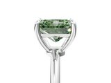 White gold Fancy Green Radiant  Solitaire Diamond Ring with 4-Prong Setting on a Classic Band_8