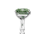 White gold Fancy Green Radiant  Solitaire Diamond Ring with Bamboo Band and Four-Prong Setting_25